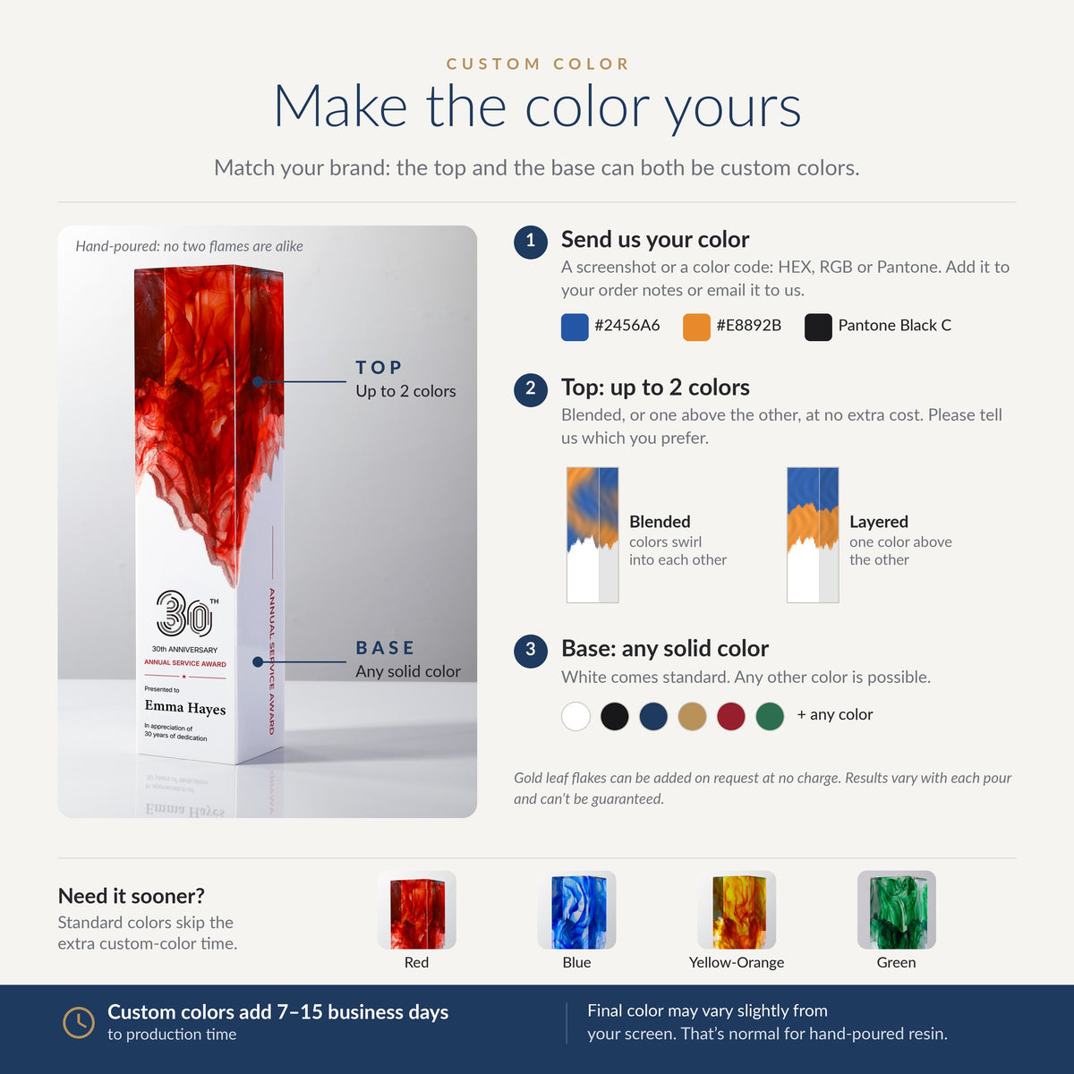 Flame Pillar Resin Award