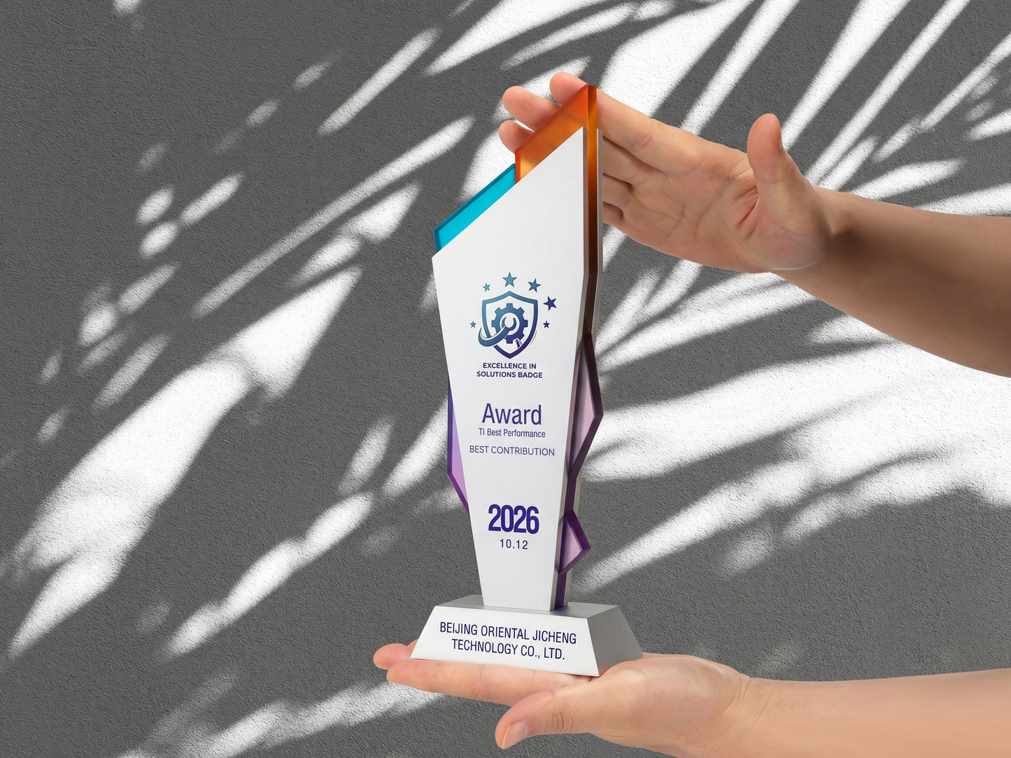 Custom Aero Aluminum & Glass Corporate Award Trophy