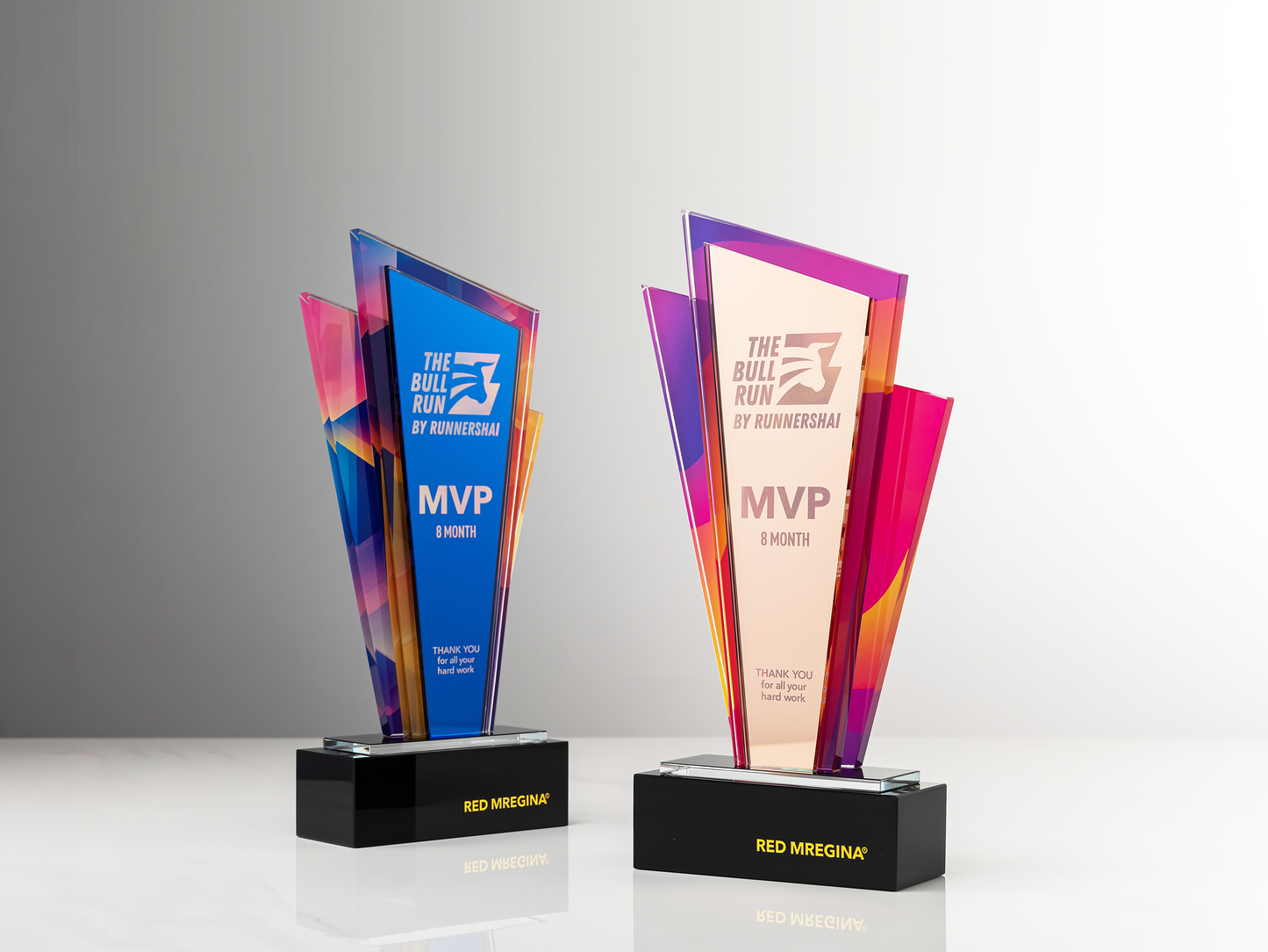 Custom Velocity Layered Glass & Crystal Award Trophy