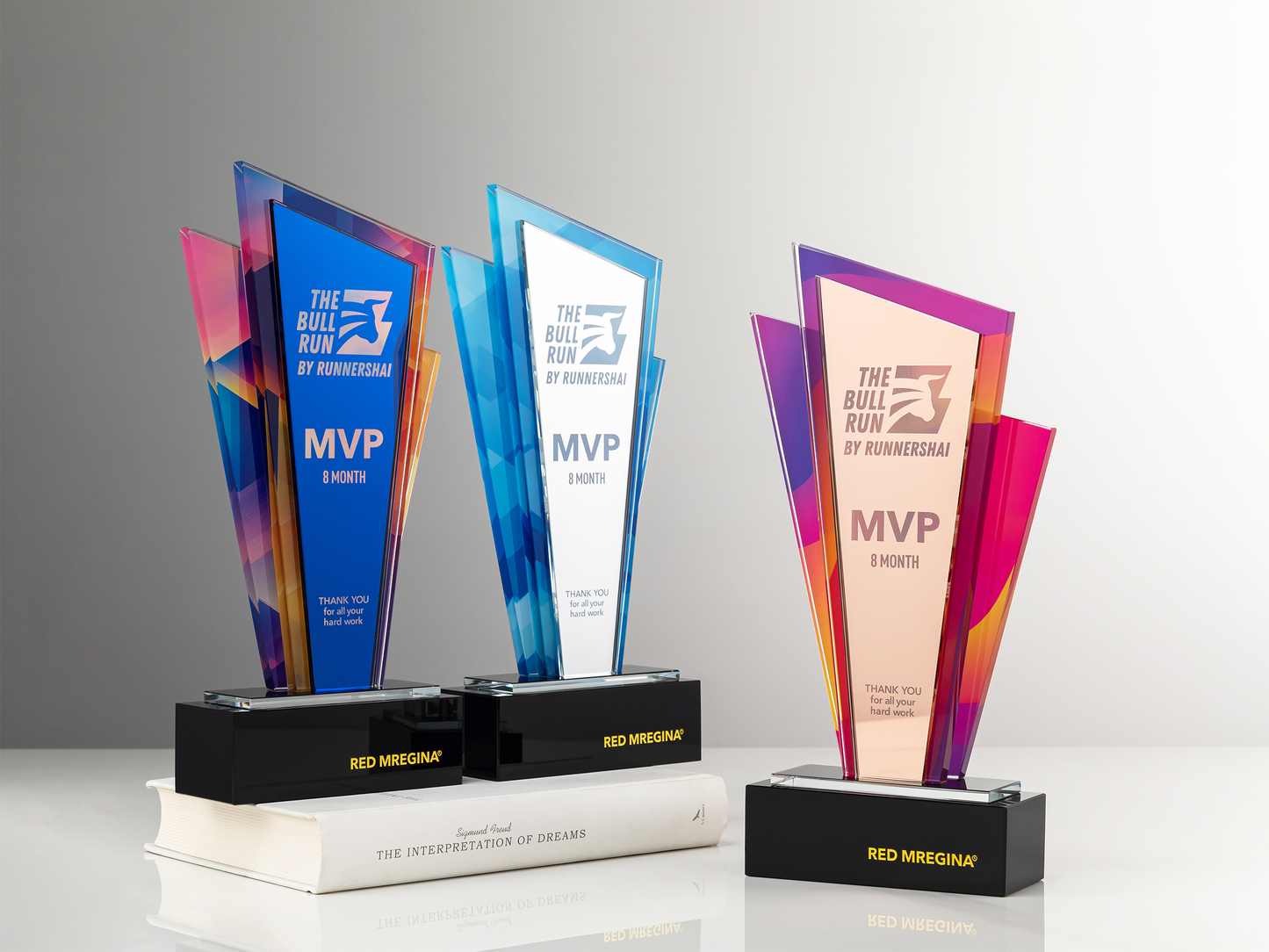 Custom Velocity Layered Glass & Crystal Award Trophy