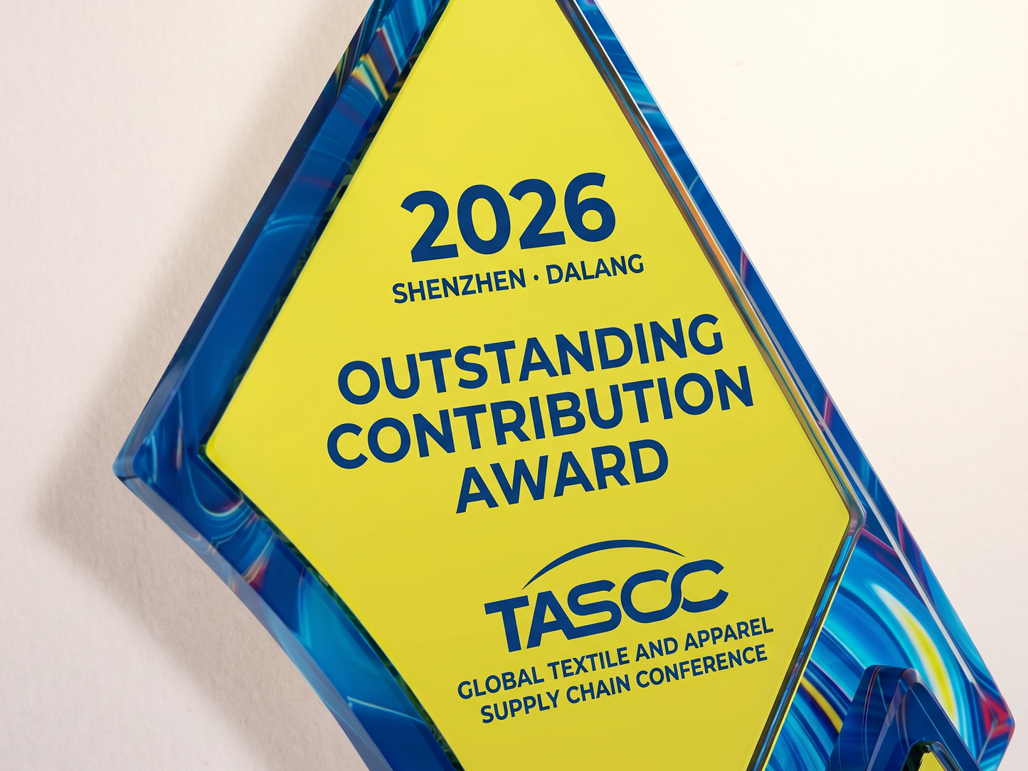 Custom Bolt Geometric Glass & Crystal Award Trophy