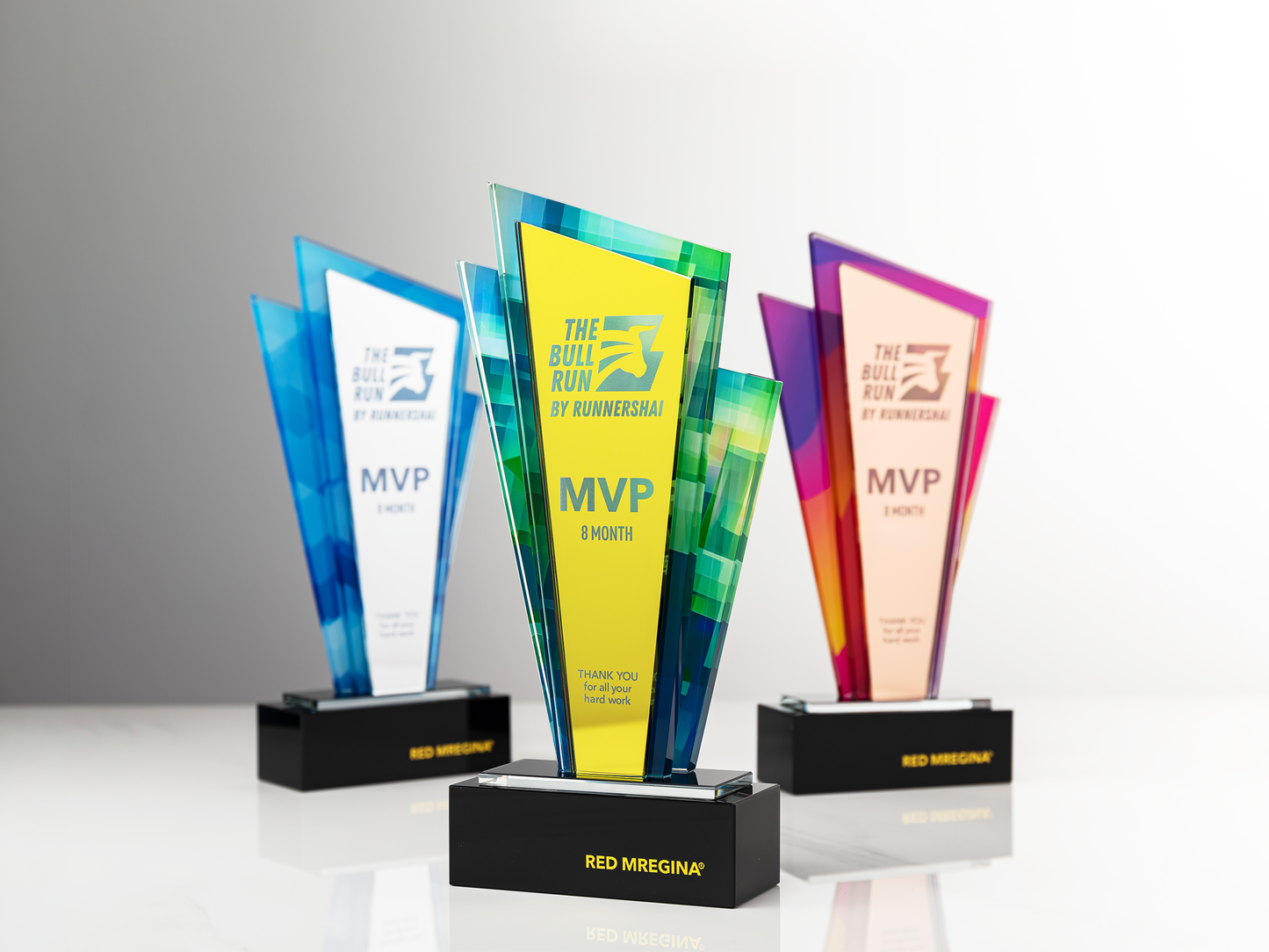 Custom Velocity Layered Glass & Crystal Award Trophy