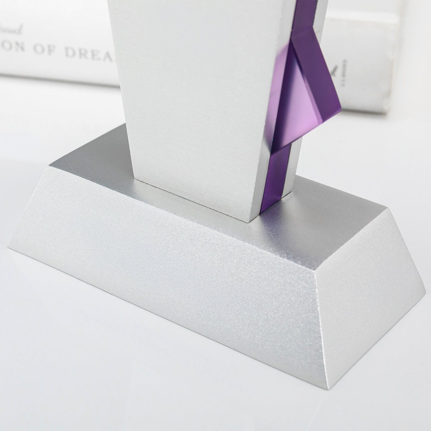 Aurora Spire Aluminum & Glass Award | Custom Logo Corporate Recognition Trophy