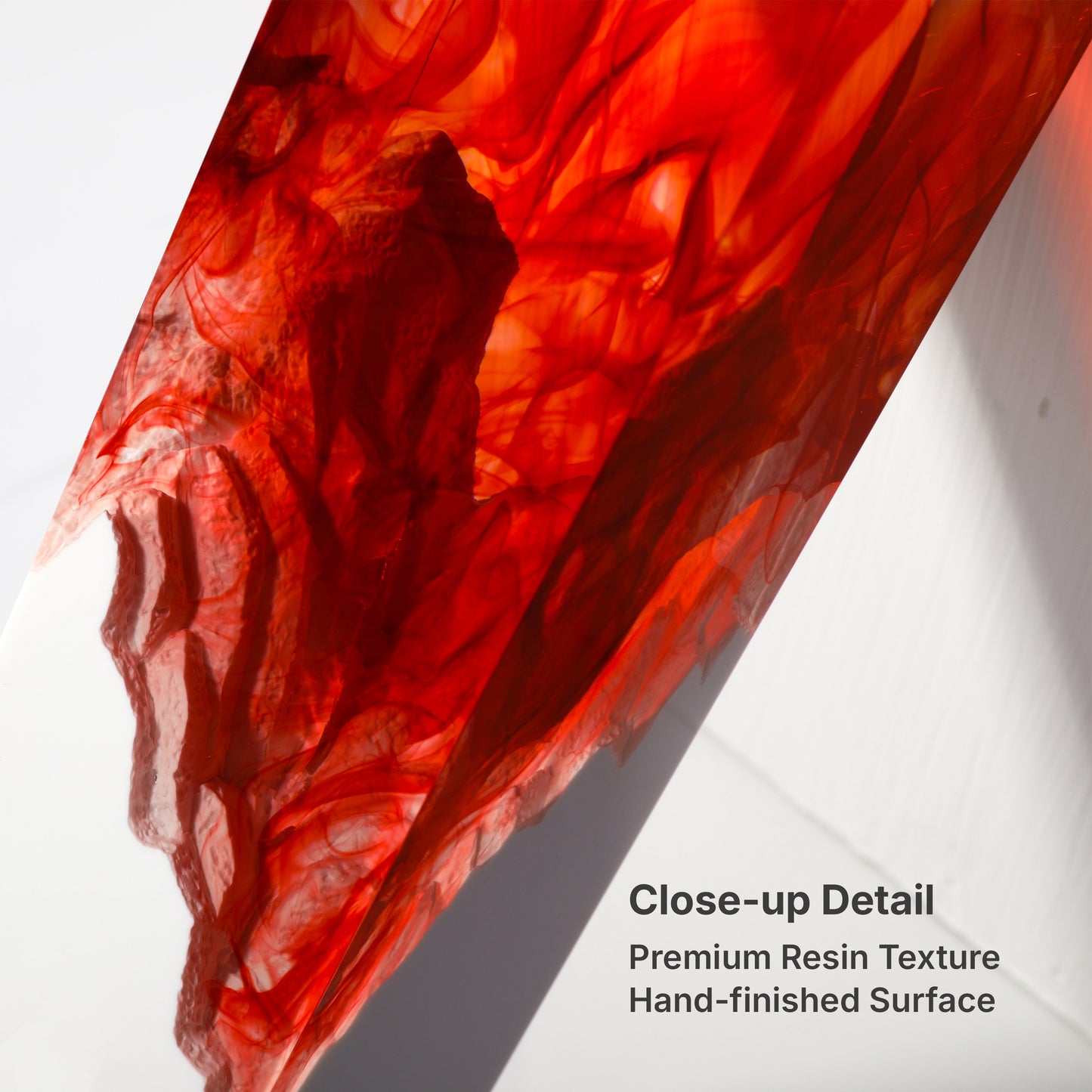 Flame Resin Pillar Custom Award | 4-Sided Personalized Corporate Trophy